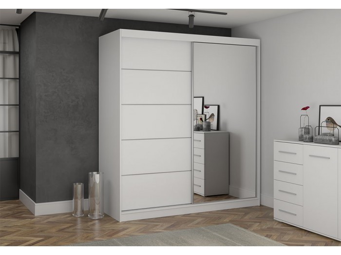 Гардероб BONO 05 (корпус бяло/лице бяло)